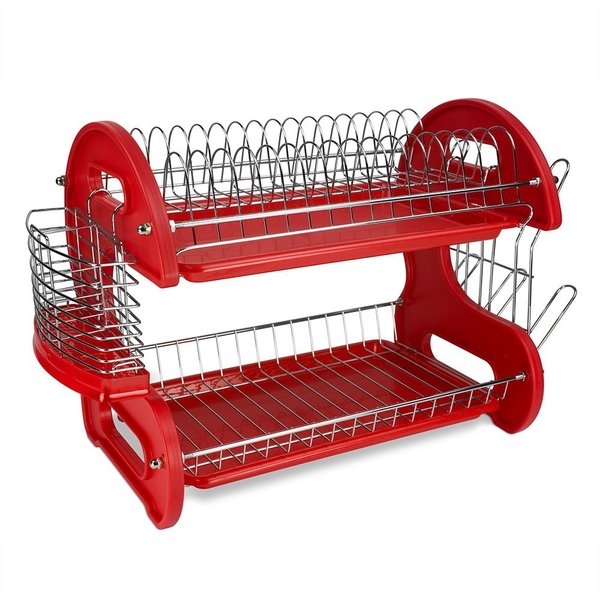 Home Basics 2Tier Plastic Dish Drainer DD10248